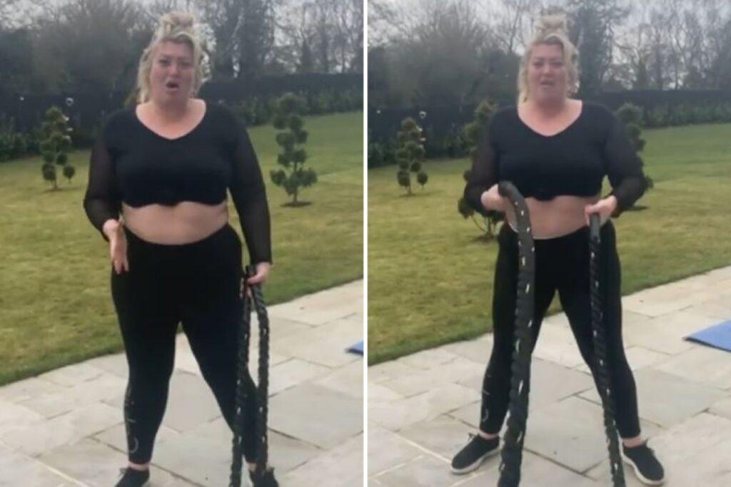 Gemma Collins shows off toned tum after dramatic weight loss saying she's swapped shopping for squat-thrusts