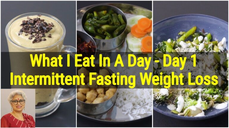 What I Eat In A Day For Weight Loss - Diet Plan To Lose Weight Fast - Intermittent Fasting - Day 1